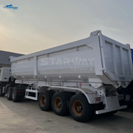 Starway 3 axles U shape Dump Semi Trailer f or sale