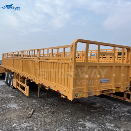 3 axles fence cargo semi trailer