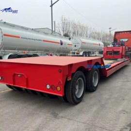 Starway Detachable gooseneck 2 lines 4 axles lowbed semi trailer