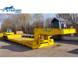 Starway Detachable gooseneck 80 ton lowbed semi trailer For sale