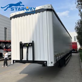 3 Axles Side curtain Truck Semi Trailer for sale