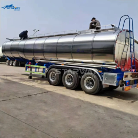 3 axles 42 cbm food oil tanker semi trailer for sale